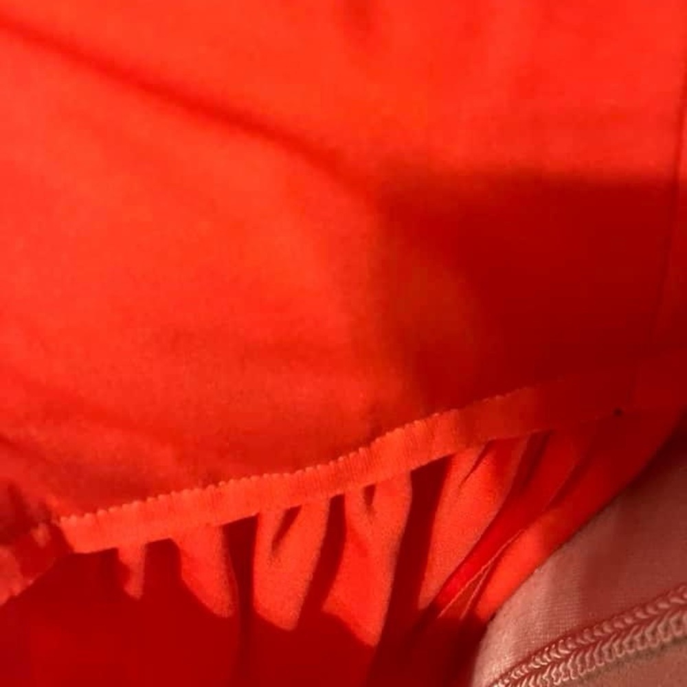 1970s union label polyester dress with balloon sleeves - Picture 6 of 6